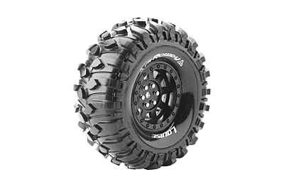 Louise CR-Rowdy Pre-Glued 1.9 Crawler Tires Black Rims (2pcs)