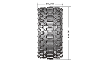 Louise X-Uphill Sport Pre-Glued 1/5 Truck Tires 24mm Hex Black Rims )2pcs)
