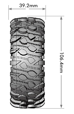 Louise CR-Rowdy Class 1 1.9 Crawler Tires with Insert (2pcs)