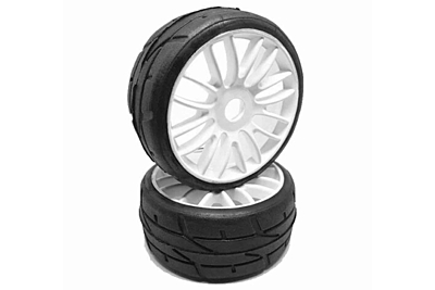 PMT Carved Rally18 Rain Reinforced White Rims (1pair)