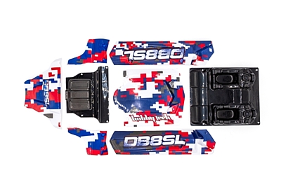 Hobbytech DB8SL Exterior Panels with Seats (Red /Blue)