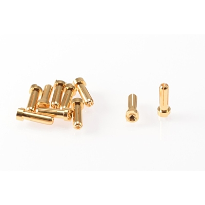 Ruddog 5mm Gold Plug Male (10pcs)