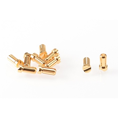 Ruddog 5mm Gold Plug Male Short (10pcs)