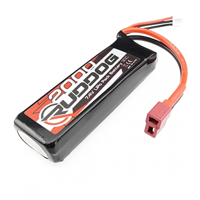 Ruddog 2000mAh 7.4V 30C LiPo Pack Battery (T-Plug)
