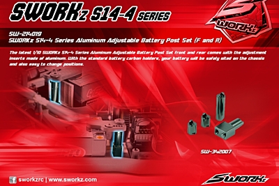 SWORKz Aluminum Adjust Battery Post Set F&R