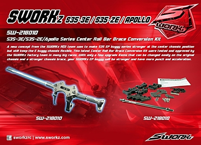 SWORKz Center Roll Bar Brace Conversion Kit