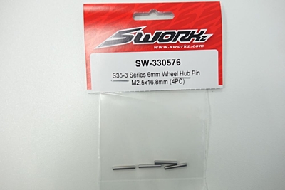 SWORKz 6mm Wheel Hub Pin 2.5x16.8mm (4pcs)