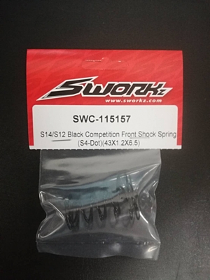 SWORKz 1/10 Black Line Competition Front Shock Spring 43x1.2x6.5mm S4-Dot (2pcs)
