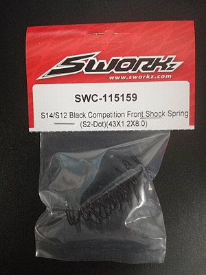 SWORKz 1/10 Black Line Competition Front Shock Spring 43x1.2x8.0mm S2-Dot (2pcs)