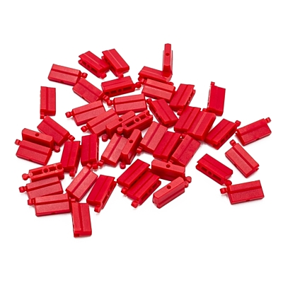 Turbo Racing Red Plastic Cement Barrier (50pcs)