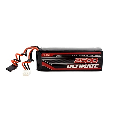 Ultimate Racing 2500mAh 6.6V 2S LiFe Flat RX Battery (JR, 90g)