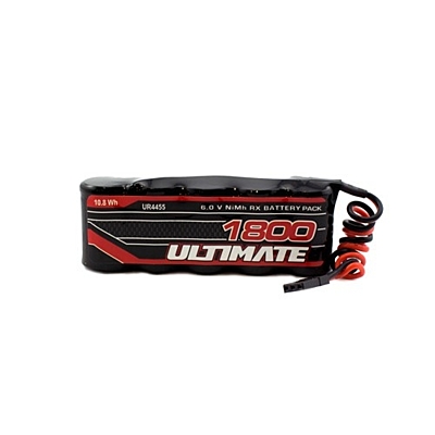 Ultimate Racing 1800mAh 6.0V NiMH Flat RX Battery (JR, 115g)