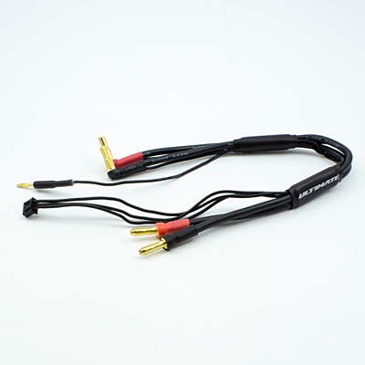 Ultimate Racing 2S Charge Cable Lead w/4mm & 5mm Bullet Connector (30cm)
