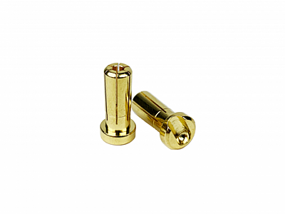 1up Racing LowPro Bullet Plug Grips – Black/Black + LowPro Bullet Plugs 5mm (2pcs)