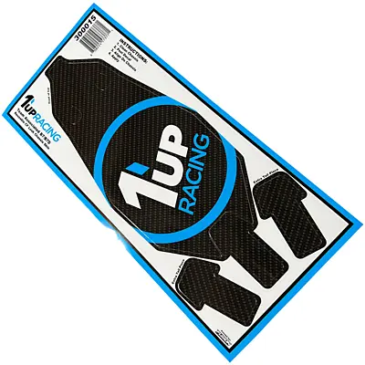 1up Racing CF Look Chassis Skin - AE RC10B7/B7D (1up Racing Stacked Logo)