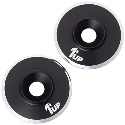1up Racing 7075 LowPro Wing Washers - Black (2pcs)