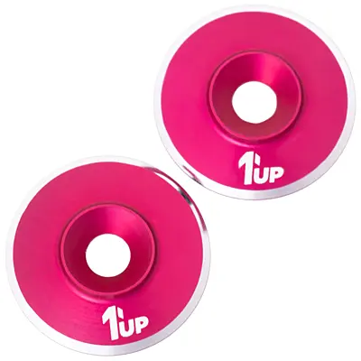 1up Racing 7075 LowPro Wing Washers - Hot Pink (2pcs)