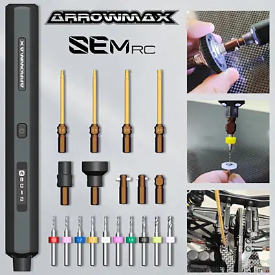 Arrowmax SEM RC Diff Checker & Electric Screwdriver 10kgf.cm Black