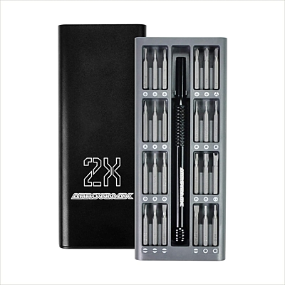 Arrowmax Premium Precision Screwdriver Set with Alu Case (24 in 1) Black