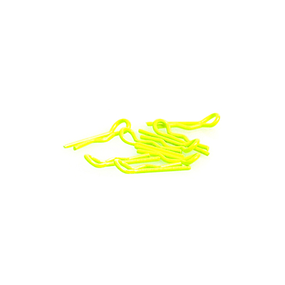 Core RC Small Body Clip 1/10 - Fluorescent Yellow (8pcs)