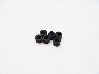 Hiro Seiko 3mm Alloy Spacer Set - 2.5mm (Black, 6pcs)
