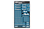 Arrowmax/Dash Design Pre-Cut Stickers by MM (Blue, Larger A5 size)