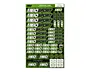 MIBOSPORT/MIBO Design Pre-Cut Stickers by MM (Green, 42 Stickers)