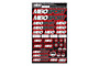 MIBOSPORT/MIBO Design Pre-Cut Stickers by MM (Red, Larger A5 size)