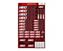 MIBOSPORT/MIBO Design Pre-Cut Stickers by MM (Red, 42 Stickers)