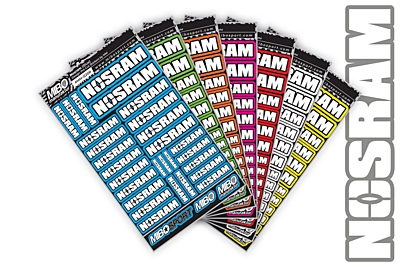 Nosram Design Pre-Cut Stickers by MM (7 Color Options, Larger A5 size)
