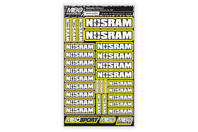Nosram Design Pre-Cut Stickers by MM (7 Color Options, Larger A5 size)
