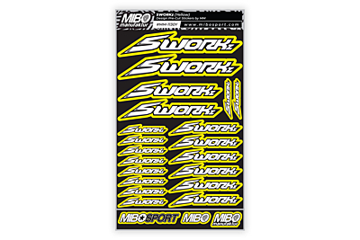 SWORKz Design Pre-Cut Stickers by MM (7 Color Options, Larger A5 size)