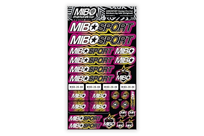 Mibosport Design Pre-Cut Stickers by MM (Original, Larger A5 size)