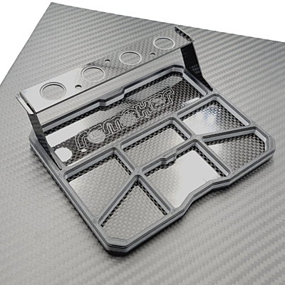 RC Maker 3D Pro Carbon Parts Tray (Silver)