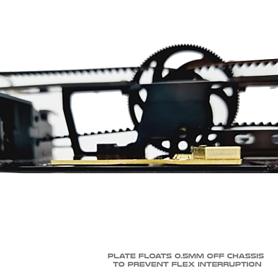 RC Maker LCG Floating Receiver/Fan Plate Set for Mugen MTC2 - Brass