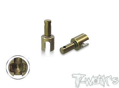T-Work's 7075-T6 Hard Coated Alum. Diff Drive Cup for Xray X4'23 for BB Drive Shaft (2pcs)
