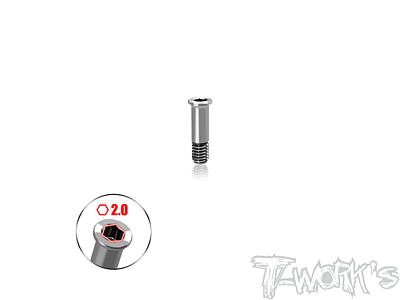 T-Work's 64 Titanium Belt Tension Bearing Screw for Awesomatix A800R (1pc)