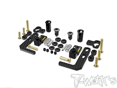 T-Work's Easy-Snay Brass Battery Holder Set for Xray X4'23/22, T4