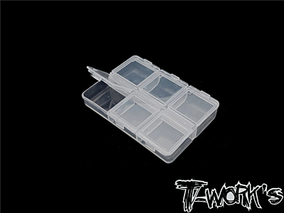 T-Work's 6 Case Hardware Storage Boxes 8.2 x 6 x 1.8cm (2pcs)