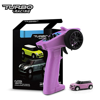 Turbo Racing 1/76 Finger Sized Proportional On-Road RC Car RTR (Purple)