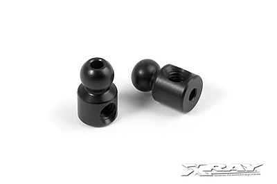 XRAY Alu 4.9mm Ball End - Black (2pcs)