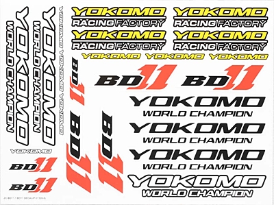 Yokomo BD11 Decal Sheet