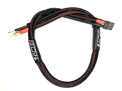 Zombie XT60, 5mm Tube Plug 2S-Balance 600mm 12Awg Charging Cable (Full Black)